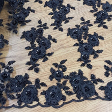 Load image into Gallery viewer, Tulle embroidered 3D flowers